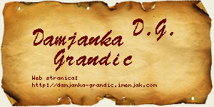Damjanka Grandić vizit kartica